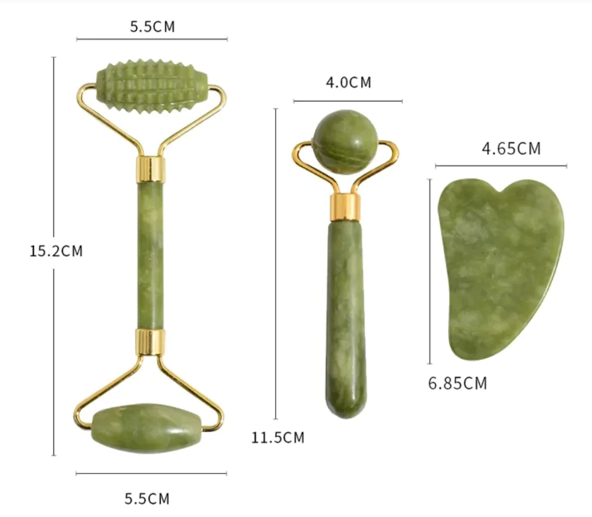 Radiance Jade Roller & Gua Sha Set – 3-in-1 Glow Essentials