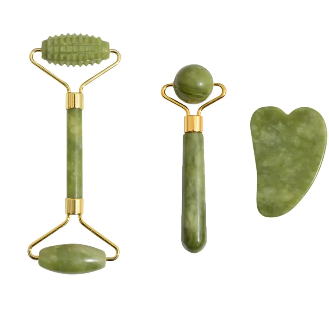 Radiance Jade Roller & Gua Sha Set – 3-in-1 Glow Essentials