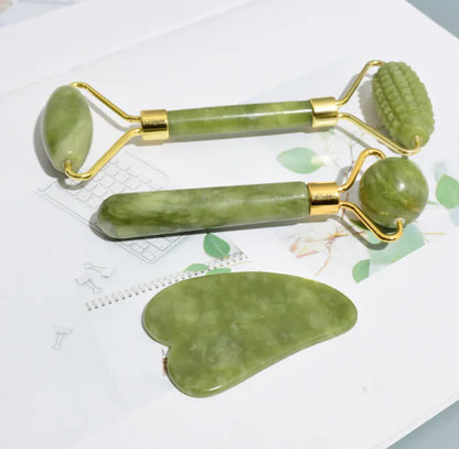 Radiance Jade Roller & Gua Sha Set – 3-in-1 Glow Essentials