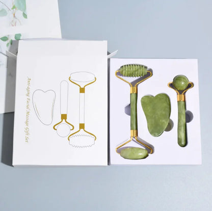 Radiance Jade Roller & Gua Sha Set – 3-in-1 Glow Essentials